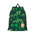 thumbnail image 2 of Bixox St Patrick's Day9 Printing Canvas Backpack Lightweight Casual Travel Backpack School Backpack Fits 15.6 Inch Notebook, 2 of 5