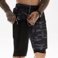 thumbnail image 5 of Swimming Shorts Men, Swimming Trunks With Compression Liner 2 In 1 Quick Dry Stretchy Mens Swim Shorts Surfing Beach Shorts With 2 Zipper Pockets, 5 of 5