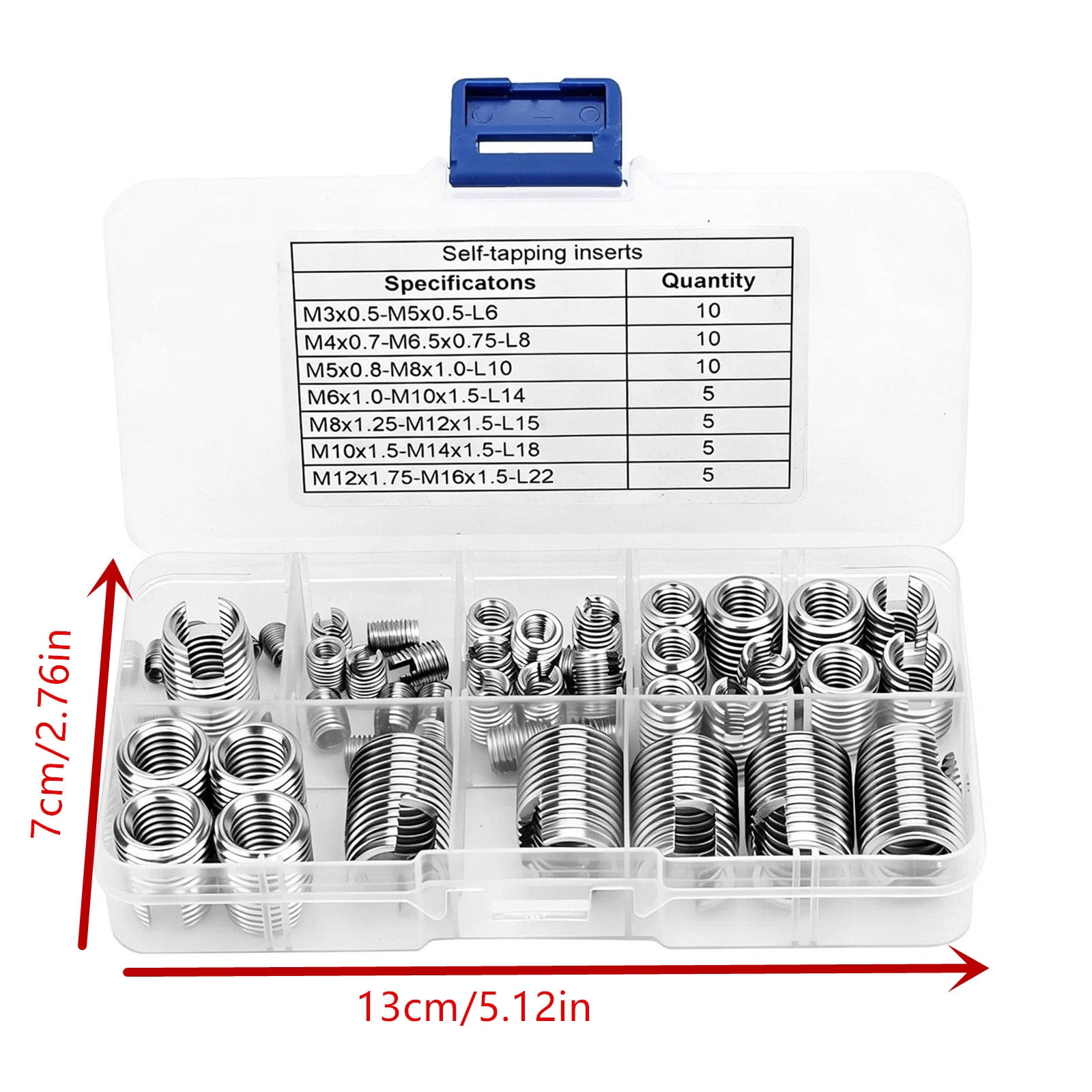 GUYUTING 50Pcs Thread Repair Inserts Self Tapping Structure Stainless Steel No Pre Tapping For Automotive And Industrial Use