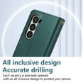 thumbnail image 3 of for Samsung Galaxy Z Fold 5 Wallet Case with Zipper Pocket Card Holder & Crossbody Lanyard Strap & Wrist Strap, Flip Stand PU Leather Magnetic Folio Purse Case for Samsung Galaxy Z Fold 5, Green, 3 of 10