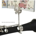 thumbnail image 4 of Clarinette Marching Lyre Support de Musique Portable Pince à Partitions Pince en Fer, Argent, 4 of 5
