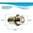 thumbnail image 3 of HQRP 2-Pack High Power Upgrade Bulbs 3W LED RED Light 7-30V Compatible with DeWalt DW908 DW919 DW906 DW918 DW904 DW902 DW904 DW9043 DW9083 DW9063 DW9023 Flashlights, 3 of 8