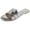 Silver, variant on Berness Women’s Slide Sandals – Criss Cross Strap Design, Cushioned Footbed, Lightweight Flat Slip-On Sandals, Casual Summer Slides TOPAZ Gold 9