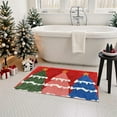 thumbnail image 4 of Grrvtrz Christmas Velvet Floor Mat Bathroom Against-slide Mat Christmas Tree Print Decorative Carpet Suitable for Bedroom Door Bathroom Sturdy Decoration,Holiday Products,Christmas Gifts, 4 of 6