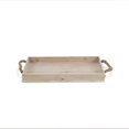 thumbnail image 2 of Light Gray Wooden Tray with Rope Handles, 2 of 3