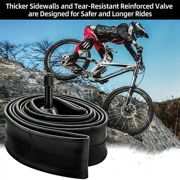 Unbranded 4pcs Bike Tubes For 26 Inch X 1.75 1.95 2.10 2.125 Bike Tire Bike Inner Tube With Schrader Valve Bicycle Accessories Black