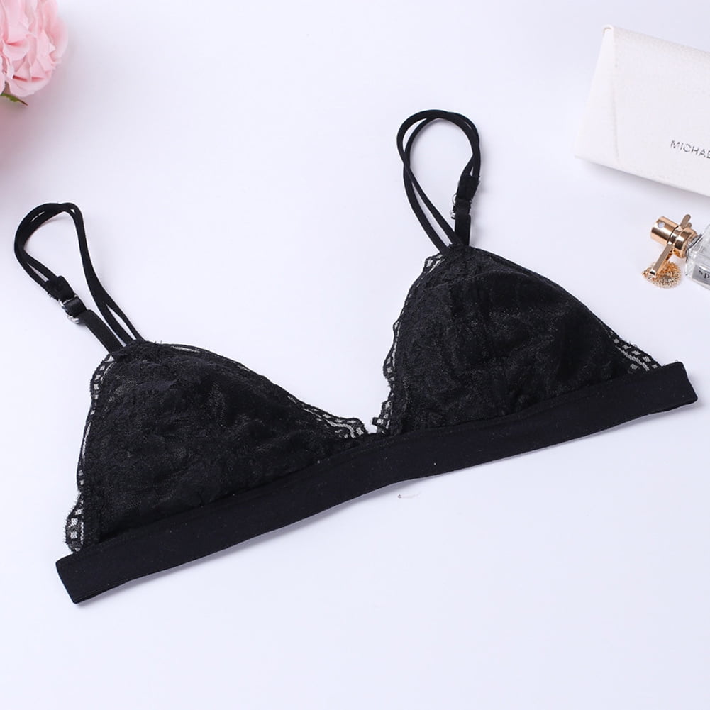 New Women Lace Gauze Bra Push Up 3/4 Cup Hook-and- Eye Breathable Ultra ...