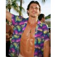 thumbnail image 4 of Hawaiian Shirts for Men, Print Men's Casual Short Sleeve Button Down Shirts Floral Aloha Beach Shirt, 4 of 6