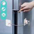 thumbnail image 2 of Cerradura para refrigerador con cerradura para niños, cerradura de puerta con cable de acero inoxidable, cerradura adhesiva fuerte, fusible para refrigerador, armario y puertas, con cerradura, 2 of 4