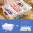 thumbnail image 2 of Plastic Storage Box with Removable Tray Craft Organizers and Storage Clear Storage Container for Organizing Bead  Tool  Sewing  Playdoh, 2 of 9