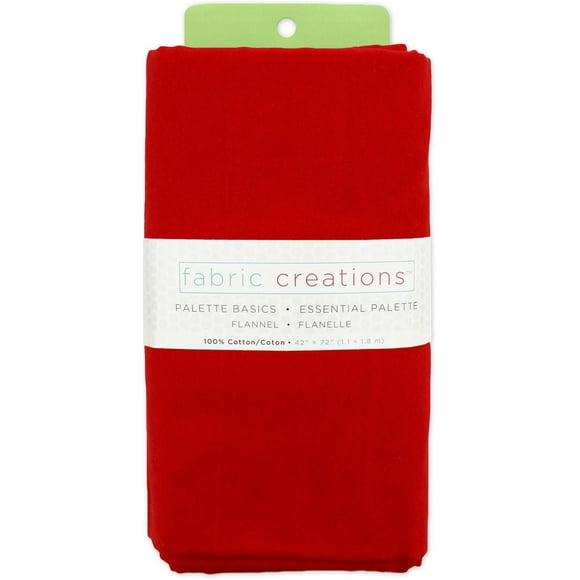 FABRIC CREATIONS Cotton Flannel Pre-Cut 1.83 × 1.07 m (2 × 1.17 yd), Red