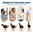 thumbnail image 3 of EastVita Power Lift Recliner Chair - Electric Massage & Heat Recliner with 45° Assist Stand, Swivel Rocker with Cup Holders, 3 of 8