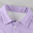 thumbnail image 6 of Resicozy Men's Long Sleeve Button Down Shirts Casual Fashion Dress Shirt Beach Wedding Solid Color Shirts Light Purple XL, 6 of 6