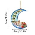 Cartoon Moon Puppy Christmas Tree Ornaments Acrylic Flat Pendant cartoon-moon-puppy-christmas-tree-ornaments-acrylic-flat-pendant