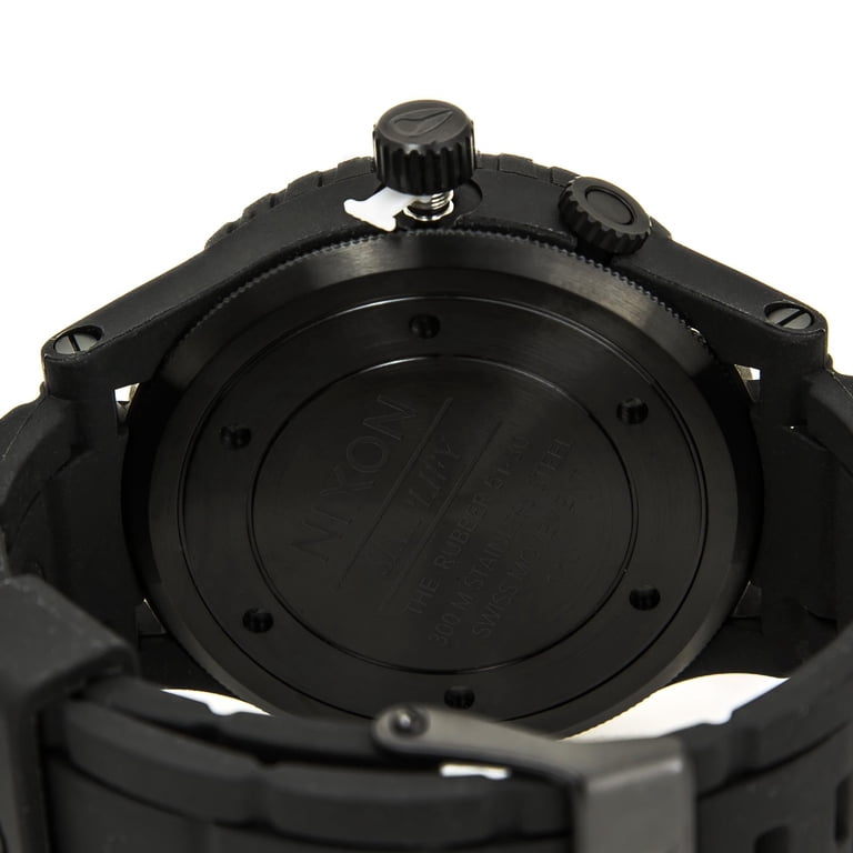 Nixon Men's A2361041 The Rubber 51-30 Black Dial Black IP Steel