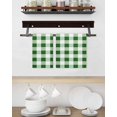 thumbnail image 3 of Green Plaid Kitchen Dish Towels for Drying Dishes Set of 4, Spring Summer Farmhouse Buffalo Checkered Waffle Weave Microfiber Hand Tea Bathroom Towels Quick Dry & Absorbent Towel 15.7x23.6, 3 of 7