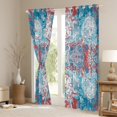 thumbnail image 3 of Homewish Blue Vintage Graffiti Curtains Pack of 2 (42x84 Each), Fashion Artwork Curtains Blackout, Western Bohemian Style Bedroom Curtains, Window Curtains Decor, 3 of 6