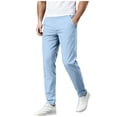 thumbnail image 2 of YTCAMLO Flat Front Chino Pants for Men Plus Size Classic Fit Lounge Pants Straight Leg Work Pants Lightweight Stretchy Travel Pants, 2 of 8