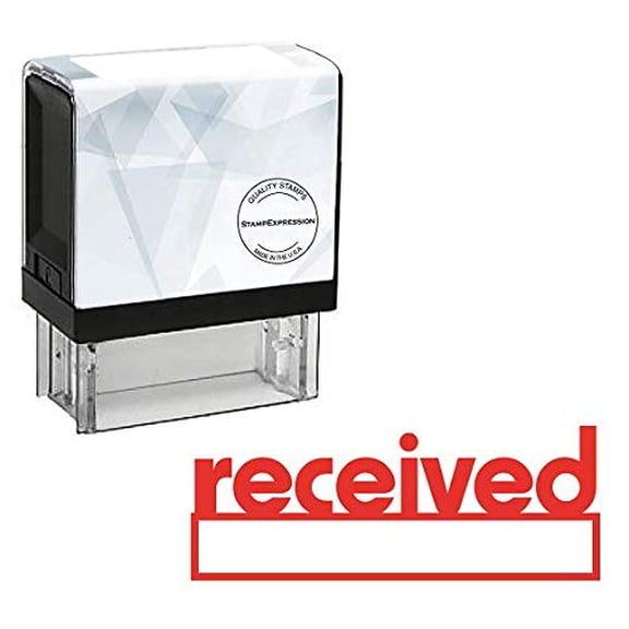 StampExpression - Received Office Self Inking Rubber Stamp - Red Ink (A-5122)