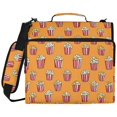 thumbnail image 2 of Zipper Binder with Shoulder Strap 2 inch 3 Ring Waterproof File Folder Organizer Bag 500 Sheet Popcorn Pattern, 2 of 8