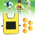 thumbnail image 1 of WHEANG 5 Set Dodgeball With 1 Sticky Vest Games With Strap Interactive Throwing Game Sticky For Kids Outdoor Playing, 1 of 9