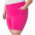 thumbnail image 4 of Mondetta Womens Active Midweight Ribbed Bike Short (XX-Large/Hot Pink), 4 of 5
