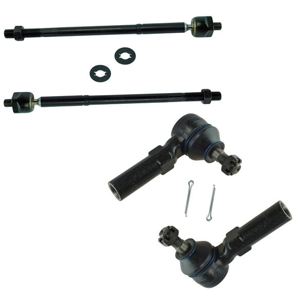 TRQ 4 Piece Kit Inner Outer Tie End Front LH RH for 09-19 Toyota Matrix Corolla PSA55483