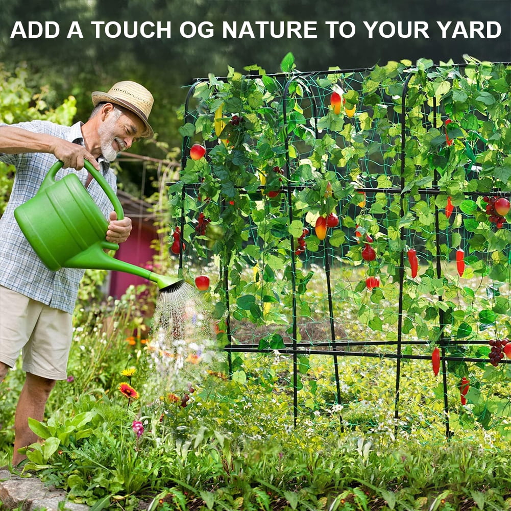 golytefs Garden Cucumber Trellis Large Metal Trellis Detachable Climbing Arch Plants Support Outdoor U-frame Trellis for Vegetable Beans Fruit Grow Trellises