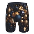 thumbnail image 3 of Salouo Elegant Golden Blue Ornaments Pattern Swim Trunks for Men,Men's Hawaiian Bathing Suit Swimsuits Quick Dry Swimming Board Shorts Beach Shorts with Pockets-3X-Large, 3 of 6