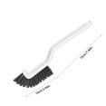 thumbnail image 3 of Toilet Brush | Bathroom Cleaning Brush with Stiff Bristles - Slim Plastic Handle for Floor Tile Sink Bathtub Corner | 11.42 Inch Length | White | Multipurpose Household Scrubber | 1 Piece, 3 of 6