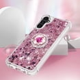 thumbnail image 5 of Phone Case for Samsung Galaxy A14 5G,Shockproof Clear Quicksand Glitter Flowing Liquid with Bling Diamond Ring Stand,Cute Women Girls Case for Galaxy A14 4G/5G 6.6'' LS-Rose Gold, 5 of 14