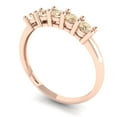 thumbnail image 2 of 0.35 ctw Wedding Band for Women - 18K Rose Gold Natural Morganite Stackable Eternity Ring, 2 of 6