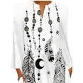 thumbnail image 3 of DYMADE Women Plus Size Printed Long Sleeve V-neck Ankle-Length T-Shirt Dress, 3 of 4