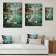 thumbnail image 4 of Designart "Lakeside Plumeria Paradise" Floral & Botanical Print on Natural Pine Wood, 4 of 5