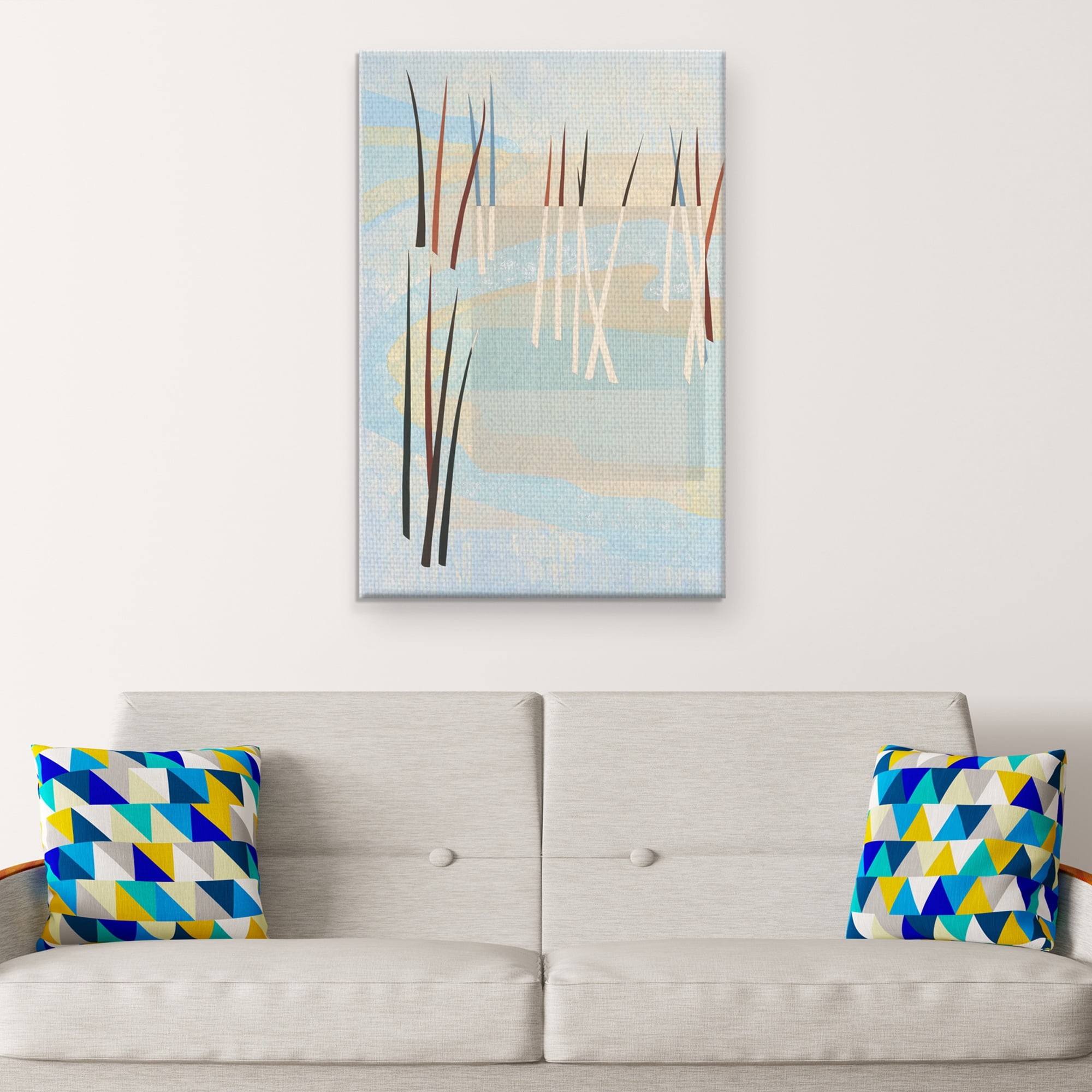 Masterpiece Art Gallery Reeds In The Pond By Mary Calkins Canvas Art Print 24" x 36"