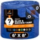 thumbnail image 1 of Lona Impermeable Azul/Marrón Xpose Safety 1.8 m x 2.4 m para Camping, 1 of 8