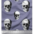 thumbnail image 1 of Soimoi Moss Georgette Fabric Horror Skull Halloween Print Sewing Fabric Yard 42 Inch Wide, 1 of 1