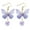 Purple, variant on Opvise Party Elegant Women Butterfly Heart Long Dangle Hook Earrings Jewelry Gift Purple