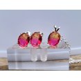thumbnail image 4 of Oval Pink & Yellow Tourmaline Sterling Silver Earring/Necklace Set OPYTSSENS2, 4 of 9