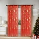 thumbnail image 1 of Cortina Navideña Smj251009003 | Decoración Navideña Grande de Poliéster de 132 X 274 Cm | Estampado de Copos de Nieve de Árbol de Navidad Verde y Rojo | Decoración para Fiestas En El Dormitorio y La, 1 of 6