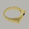 thumbnail image 4 of LBG British Made Solid 9k Yellow Gold Natural Sapphire Mens Band Ring - 33 size options - Size 10.25, 4 of 6