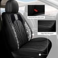 thumbnail image 5 of HQBQBUG Bling Seat Covers for Nissan Rogue 2008-2024 2025,Sparkly Crystal Waterproof Leather Diamond Seat Cover Compatible Airbag Comfort Automotive Interior Black,Full Set(2 Row 5 Seats), 5 of 7