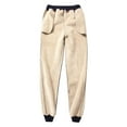 thumbnail image 4 of Women's Warm Winter Fleece Sweatpants Sherpa Lined High Waist Drawstring Active Running Jogger Pants with Pockets, 4 of 5