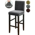 thumbnail image 1 of KBOOK Stretch Bar Stool Cover Velvet Pub Counter Height Side Chair Slipcover for Dining Room Size S, 1 of 6