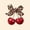 Cherry 01, variant on Homewish Cute Cherry Twin Quilt Set For Girls,Leopard Print Bowknot Twin Coverlet Set,2 Pieces