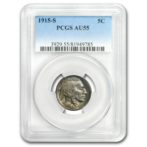 1915-S Buffalo Nickel AU-55 PCGS