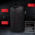 thumbnail image 2 of Lightweight Heated Vest for Men/Women, Outdoor Water/Wind Resistant Outerwear Vests, USB Electric Graphite Heating Windproof Thermal Waistcoat, 2 of 11