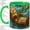 Green, variant on Sea Otter Accent Mug, 11oz Ceramic Coffee Cup for Marine Animal Fans