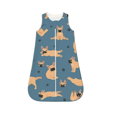 

Rocae French Bulldog Yoga for Baby Unisex Sleeping Bag Sack Blanket baby sleep sack Wearable Blanket for Newborns Boys Girls-X-Large