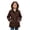 Brown, variant on Girl's Zip up Hooded Rain Jackets, Drawstring Waist Long Sleeve Windbreaker, Lightweight Waterproof Rain Coat with Zip Pockets, 12-13 Years